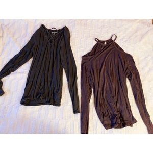 Two long sleeve shirts